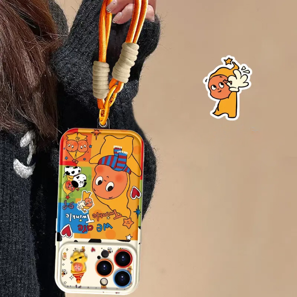 Cute star-shaped flip-cover phone case