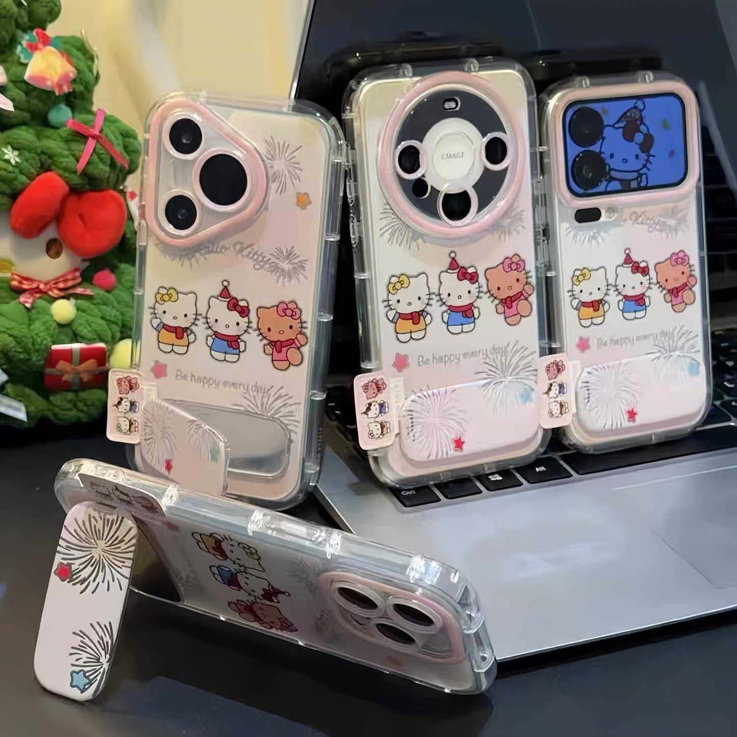 Fireworks HT Cat Mirror Stand Phone Case