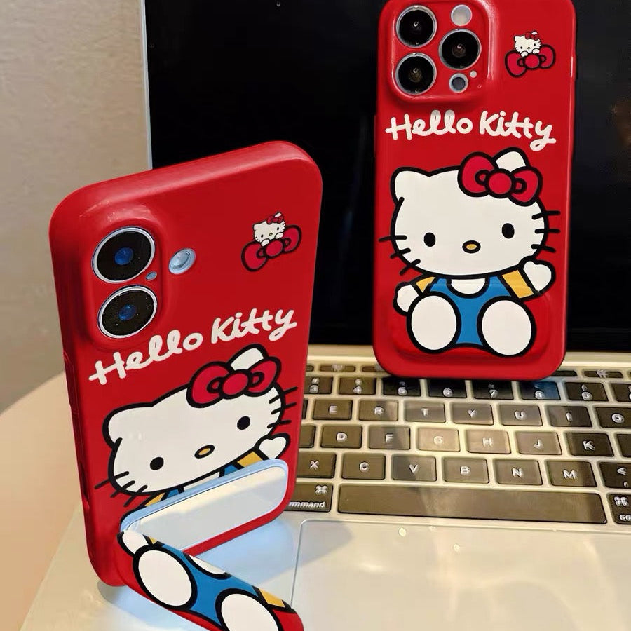 Waving Hello Kitty Mirror Stand Phone Case