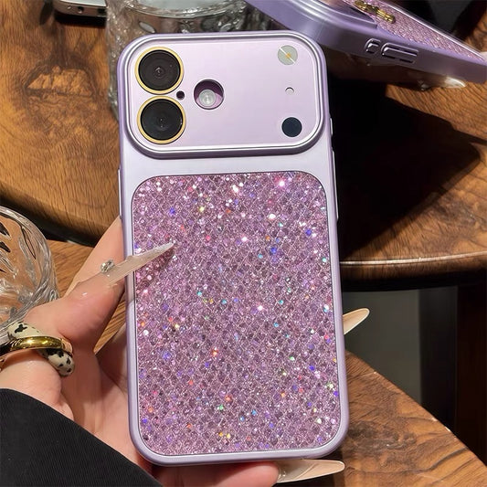 Chanel-style rhinestone phone case