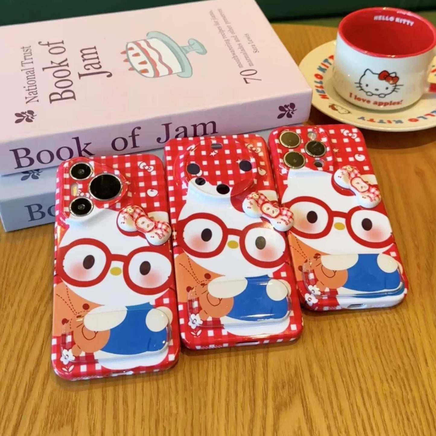 KT phone case with glasses