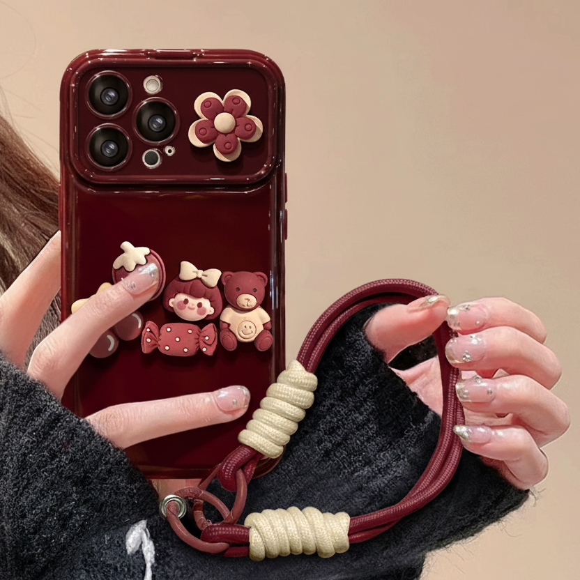 Чохол для телефону з відкидним дзеркалом Rose Girl