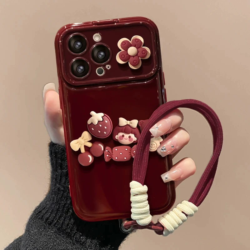 Чохол для телефону з відкидним дзеркалом Rose Girl