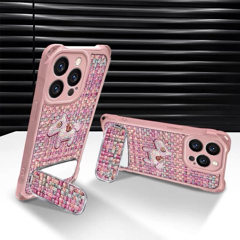 粉紅色編織小馬手機殼