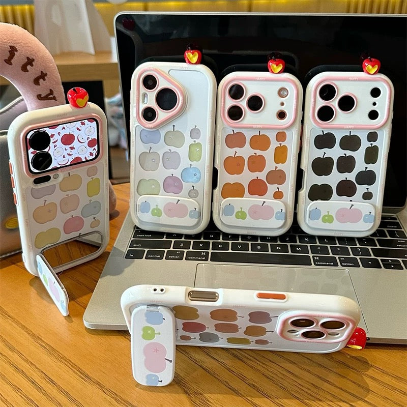 Étui de téléphone creux avec support miroir Apple