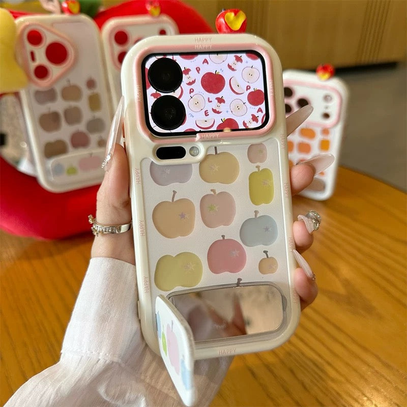 Étui de téléphone creux avec support miroir Apple