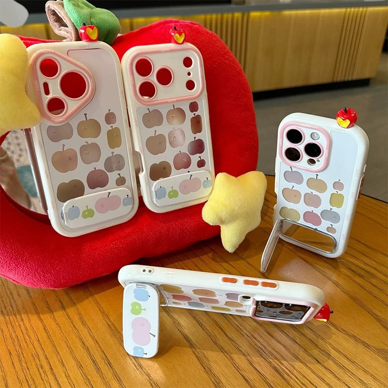 Étui de téléphone creux avec support miroir Apple