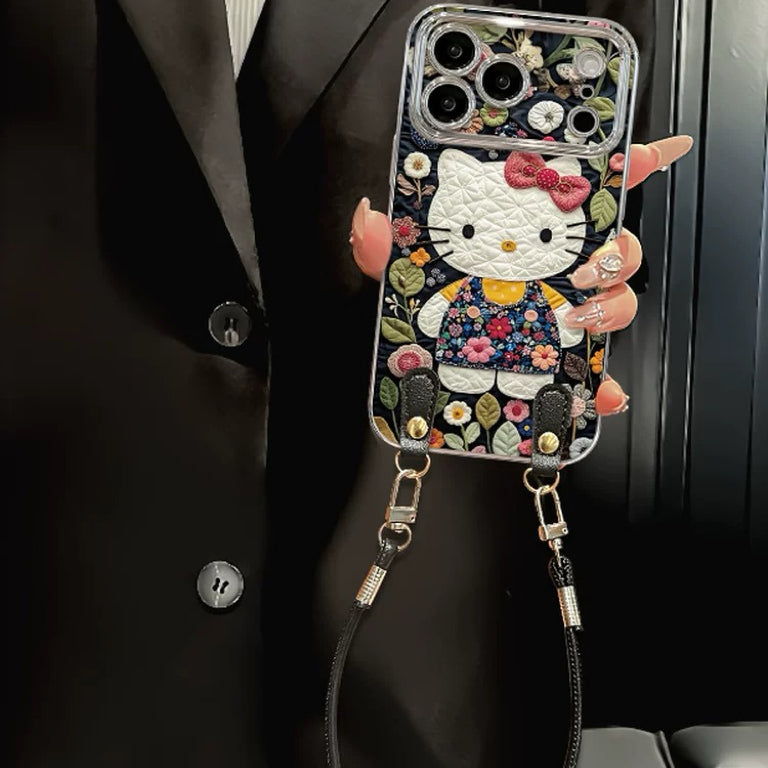 Hello Kitty Phone Case with Lanyard