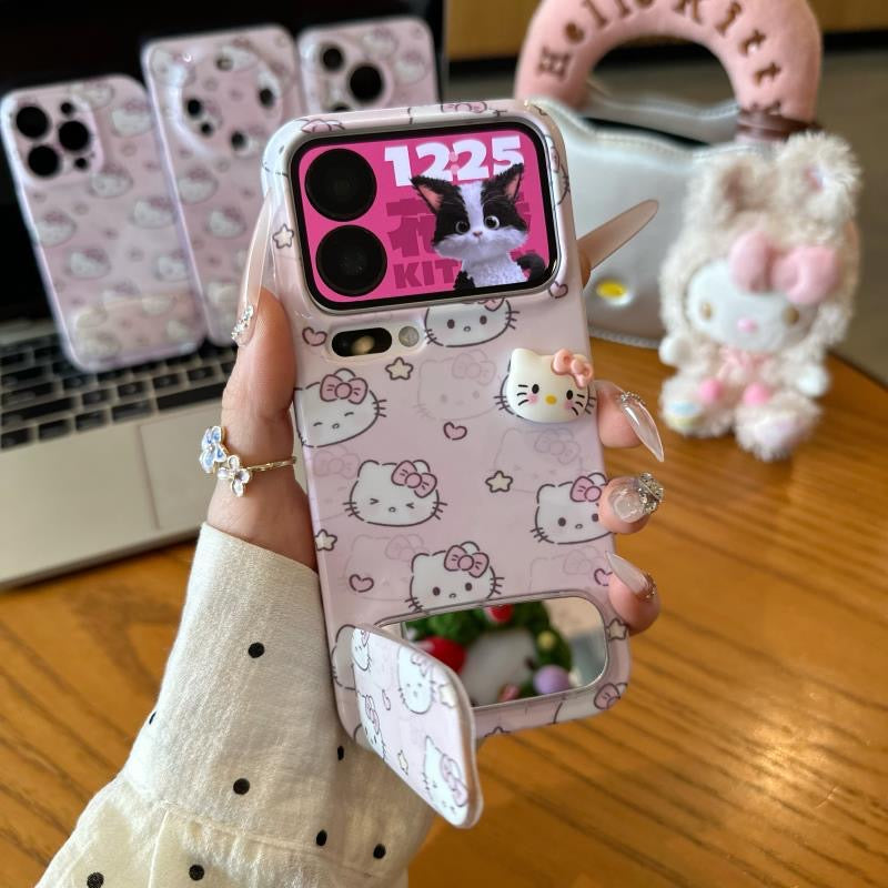 Hello Kitty Phone Case with Mirror and Stand