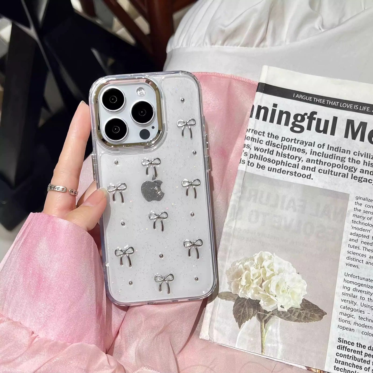 3D Resin Bow Phone Case