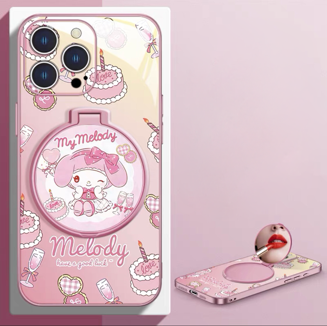 Sanrio Phone Case with Mirror and Stand