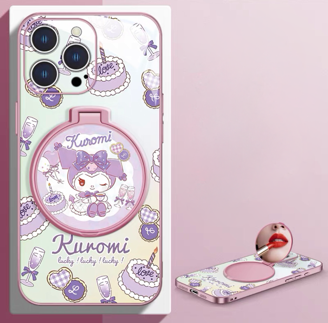 Sanrio Phone Case with Mirror and Stand