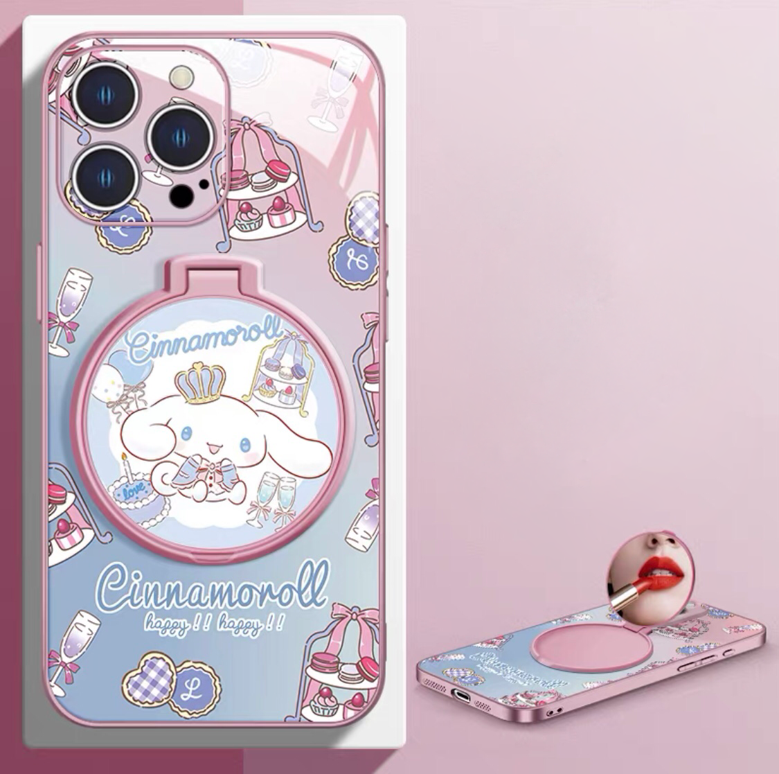 Sanrio Phone Case with Mirror and Stand