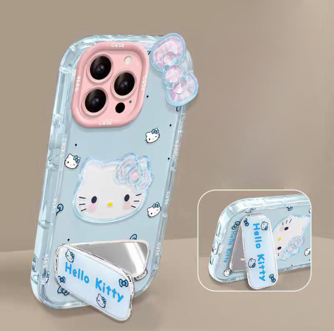 Jelly Kitty Mirror Stand Phone Case
