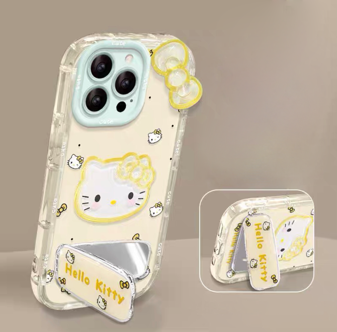 Jelly Kitty Mirror Stand Phone Case