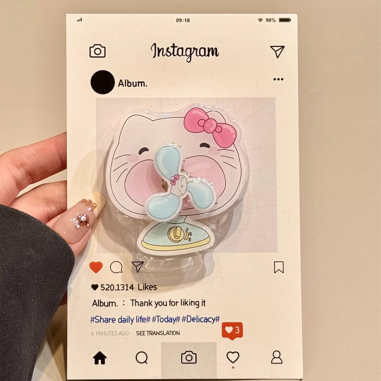 Cat-Themed Phone Case with Mini Fan Stand
