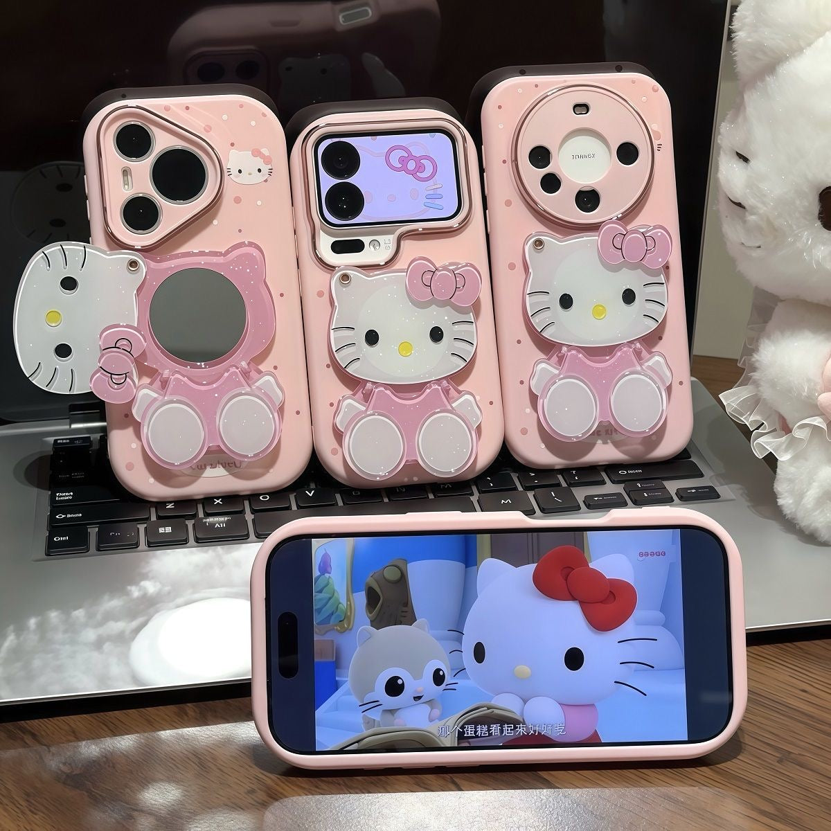 Hello Kitty Phone Case with Mirror and Stand