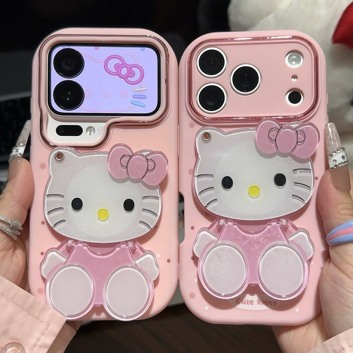 Hello Kitty Phone Case with Mirror and Stand