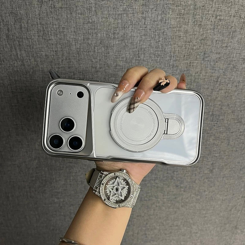 Silver Kickstand Phone Case