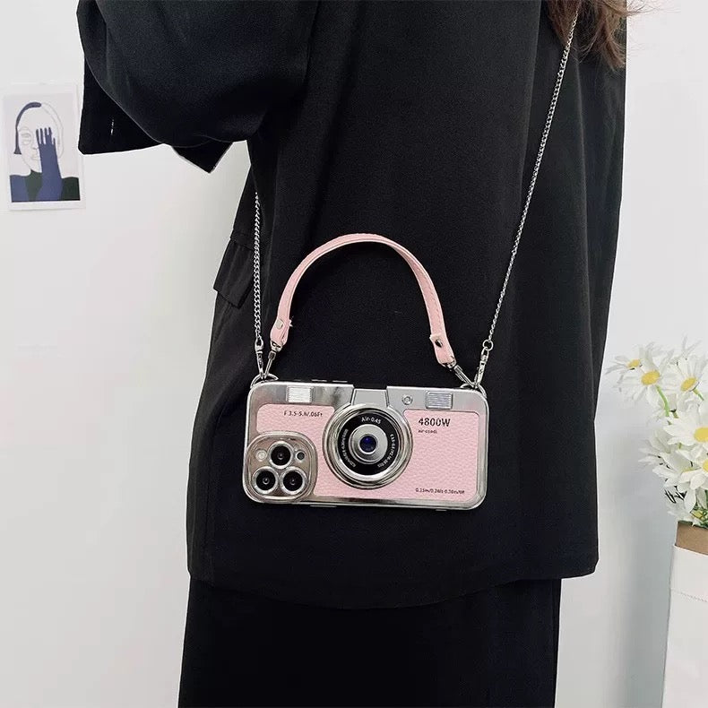 Multi-Color Camera-Style Phone Case with Hand/Crossbody Strap