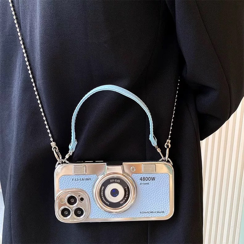 Multi-Color Camera-Style Phone Case with Hand/Crossbody Strap