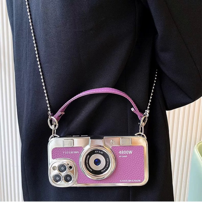 Multi-Color Camera-Style Phone Case with Hand/Crossbody Strap