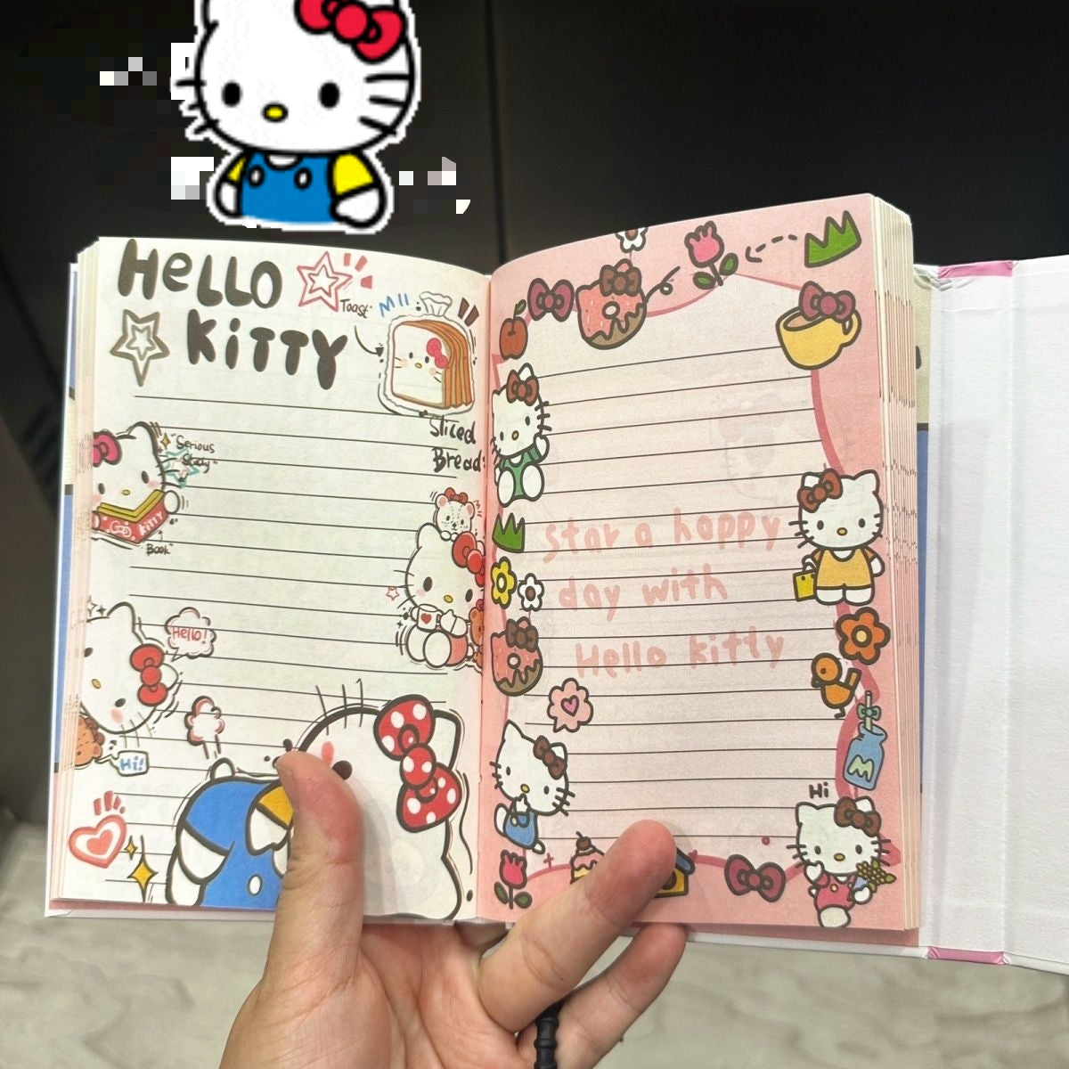 Fully Rhinestone-Embellished Hello Kitty Diary, Ledger, and Planner