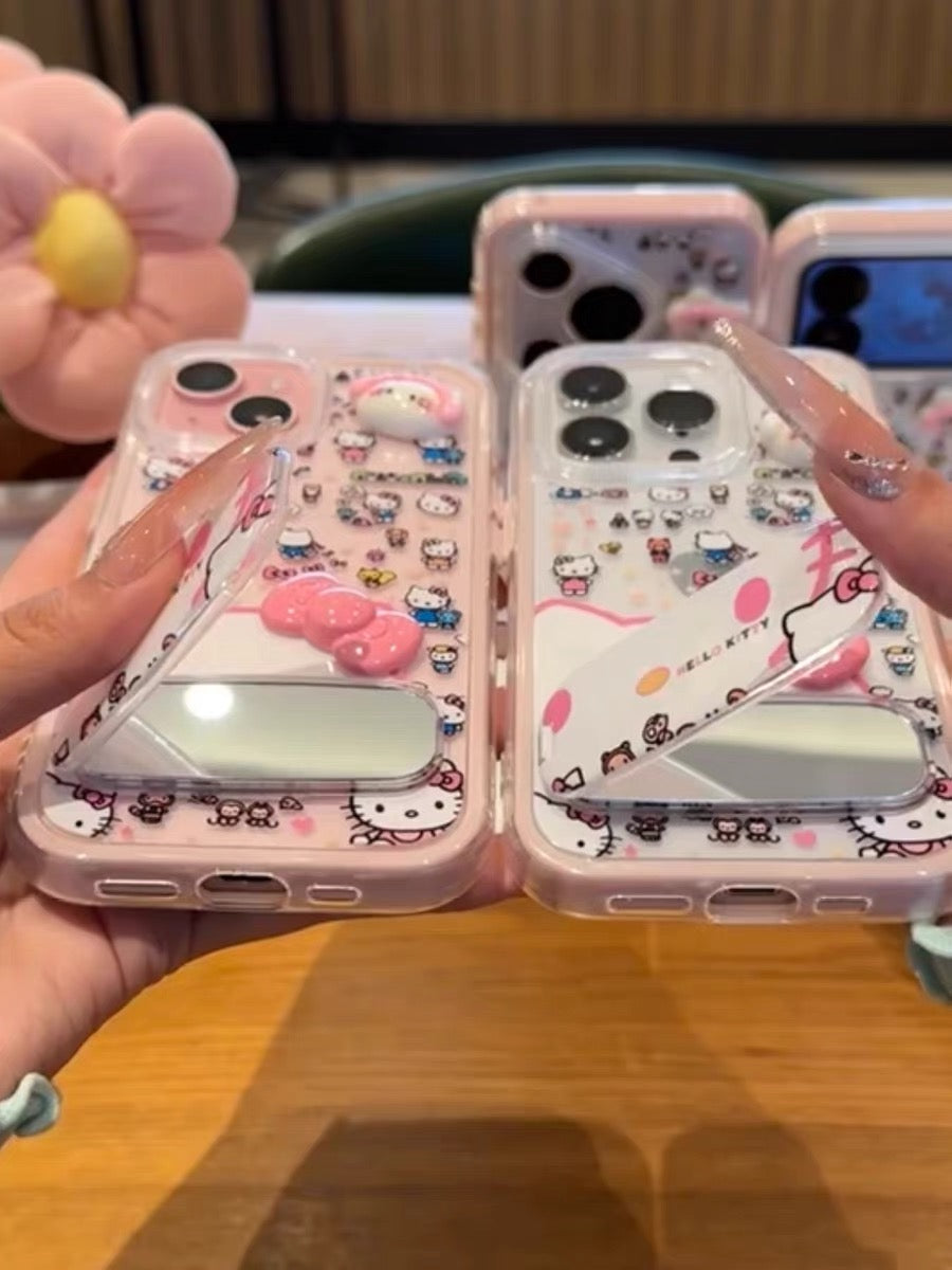 Full-screen Kitty mirror stand phone case