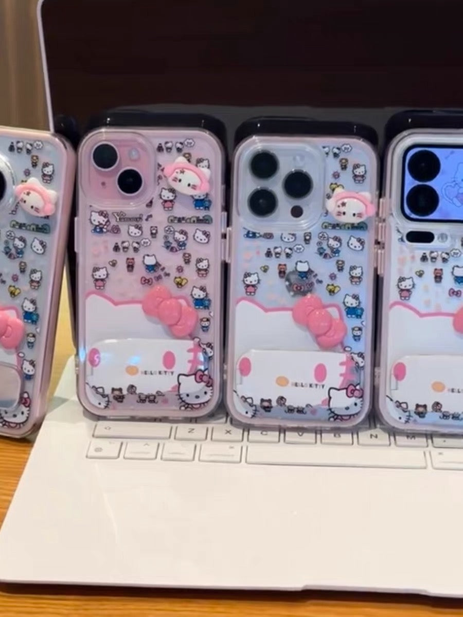 Full-screen Kitty mirror stand phone case