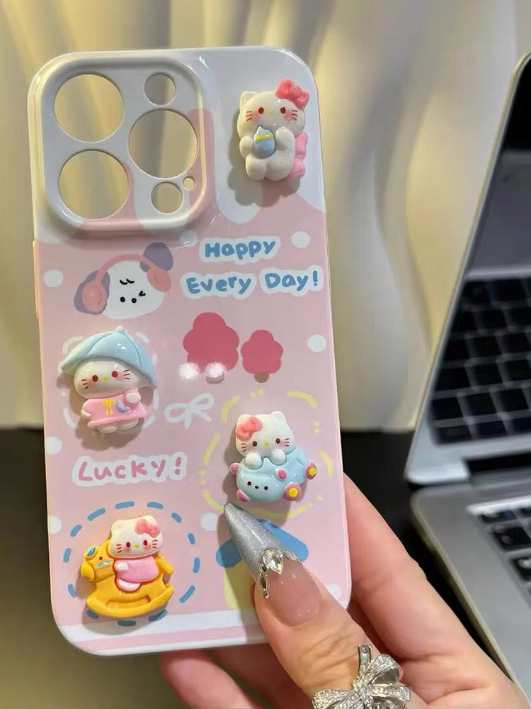 3D Kityy Mirror Stand Phone Case