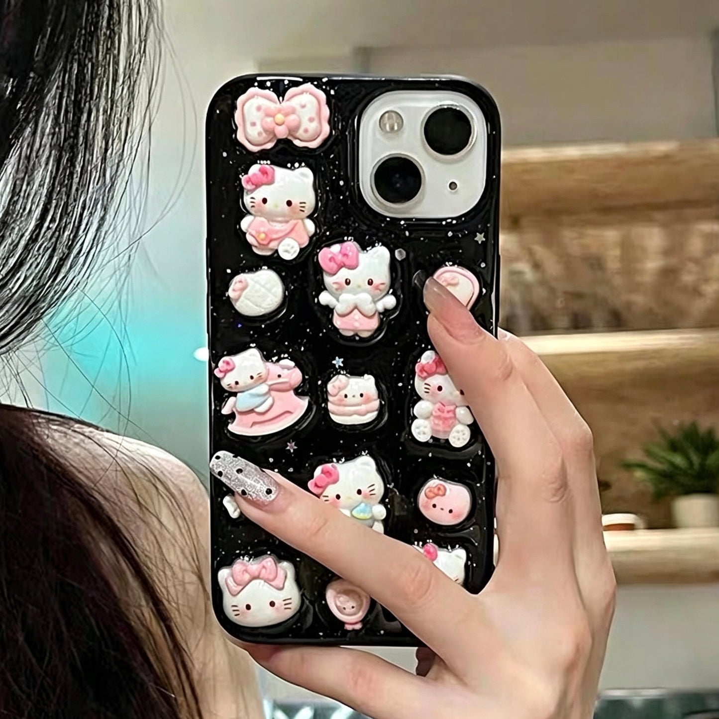 Resin-Coated Hello Kitty Phone Case