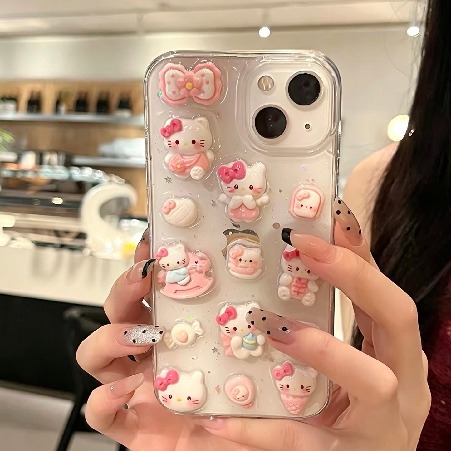 Resin-Coated Hello Kitty Phone Case