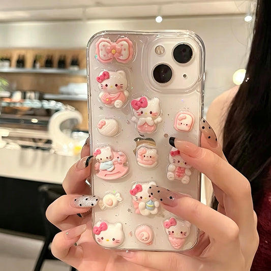 Resin-Coated Hello Kitty Phone Case