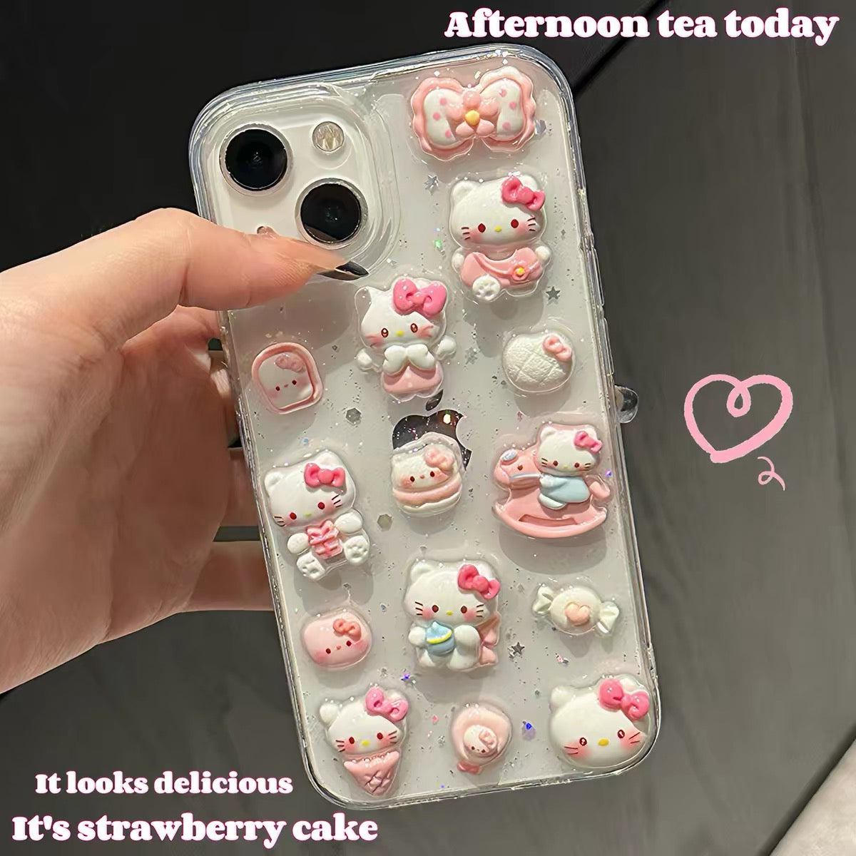 Resin-Coated Hello Kitty Phone Case