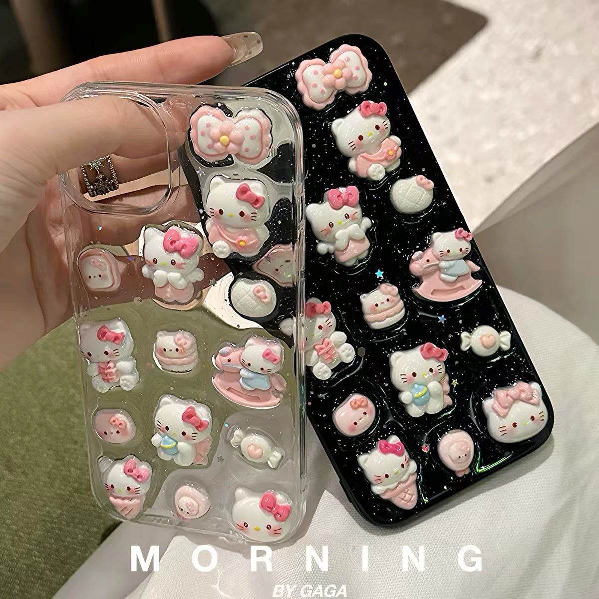 Resin-Coated Hello Kitty Phone Case