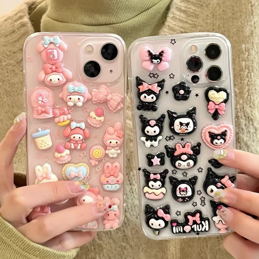 3D Epoxy My Melody & Kuromi Phone Case