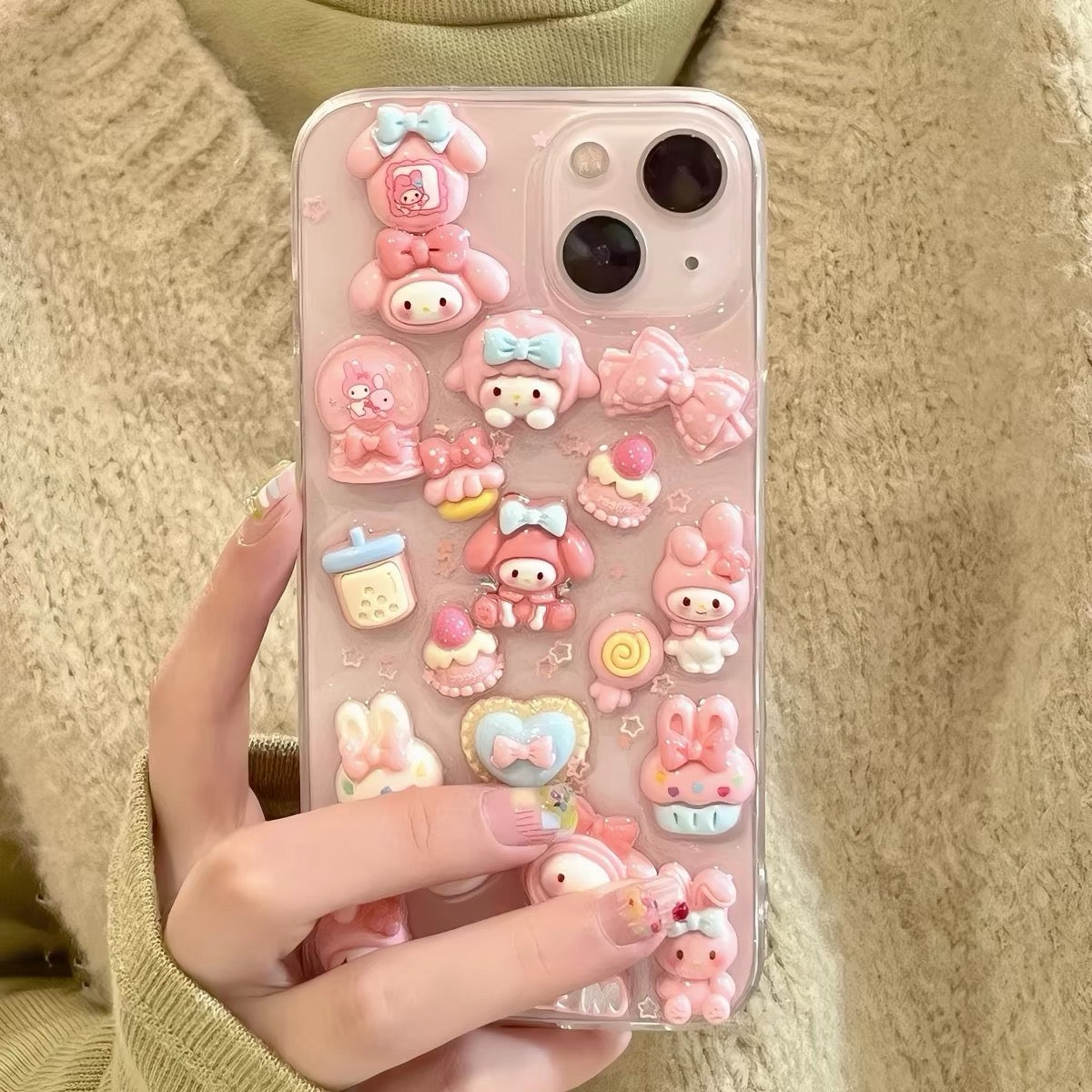 3D Epoxy My Melody & Kuromi Phone Case