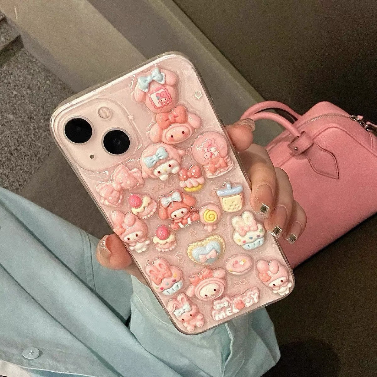 3D Epoxy My Melody & Kuromi Phone Case