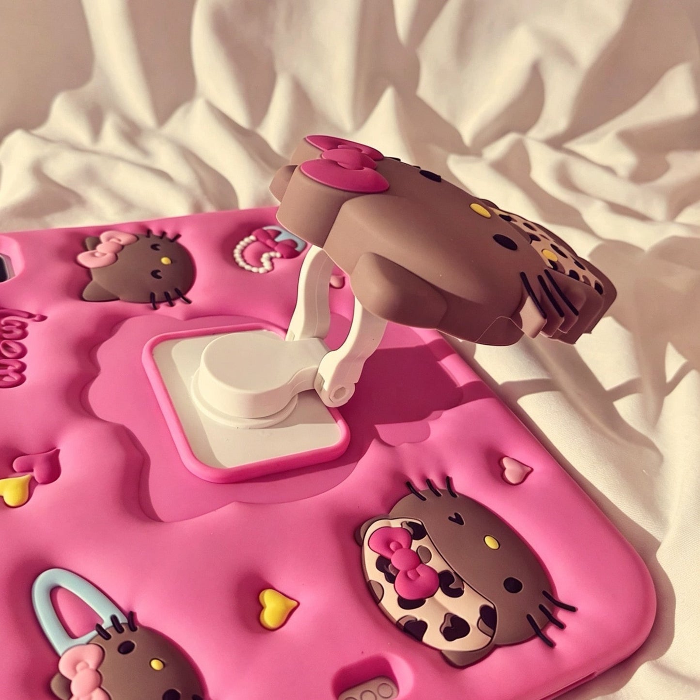 Sweet and cool leopard print cat iPad tablet case