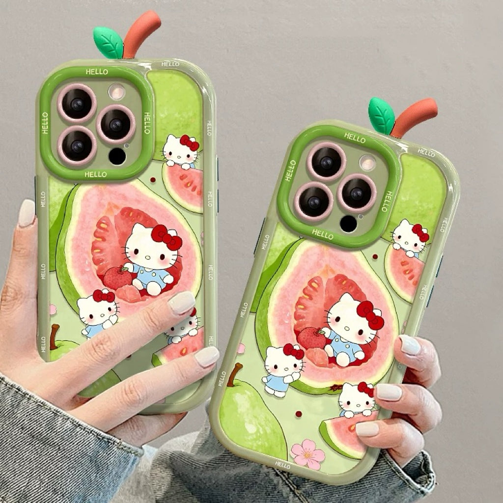 Guava Green Kitty Cat Leaf Bracelet Phone Case