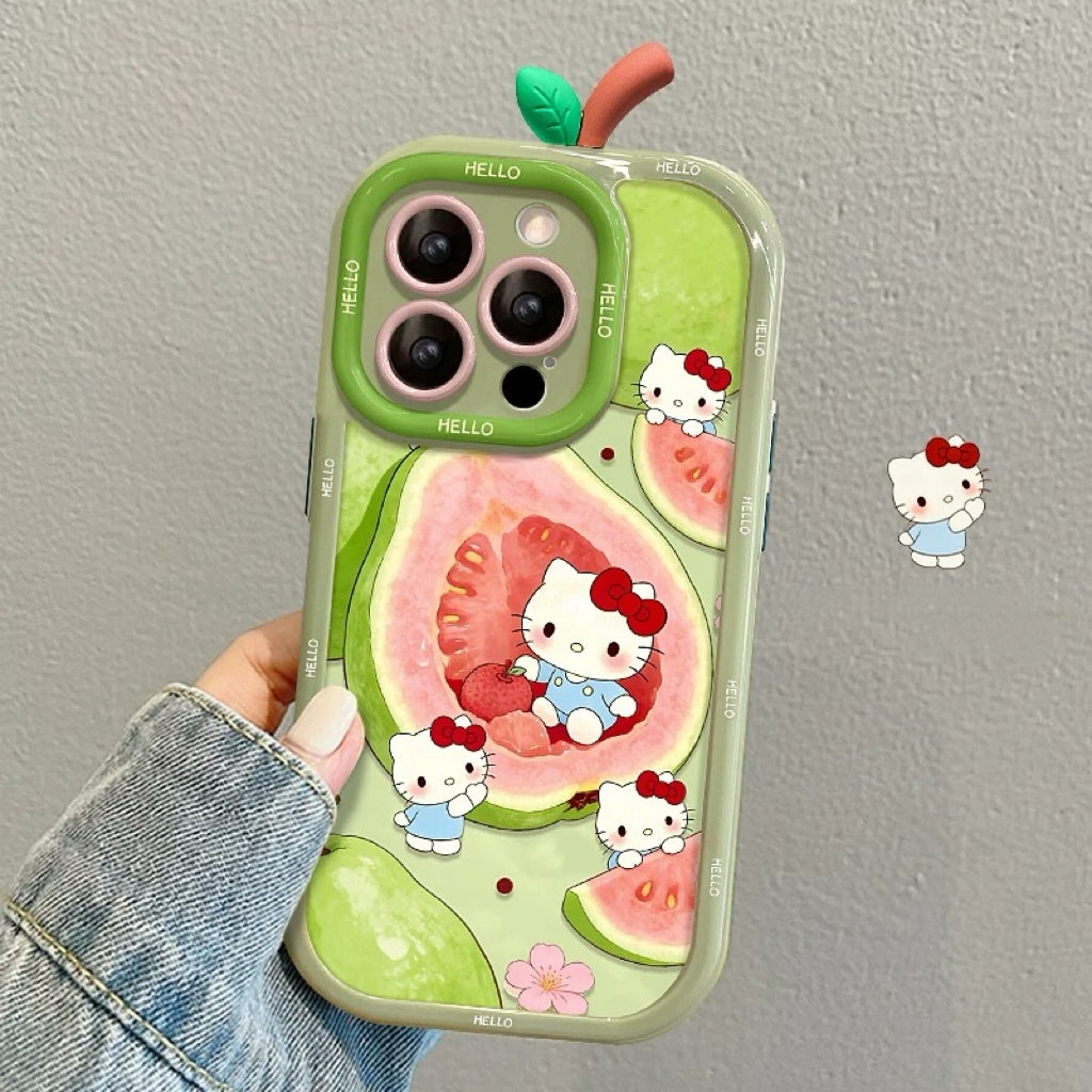Guava Green Kitty Cat Leaf Bracelet Phone Case