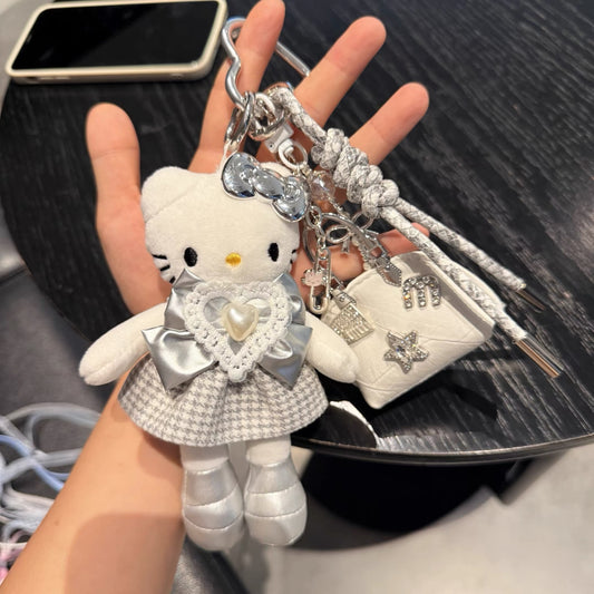 yinse long-legged Kitty cat bag keychain doll