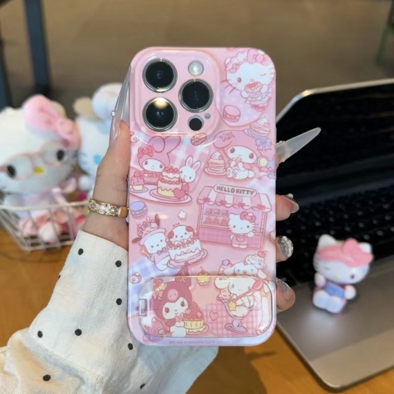 My Melody & Hello Kitty Mirror Stand Phone Case