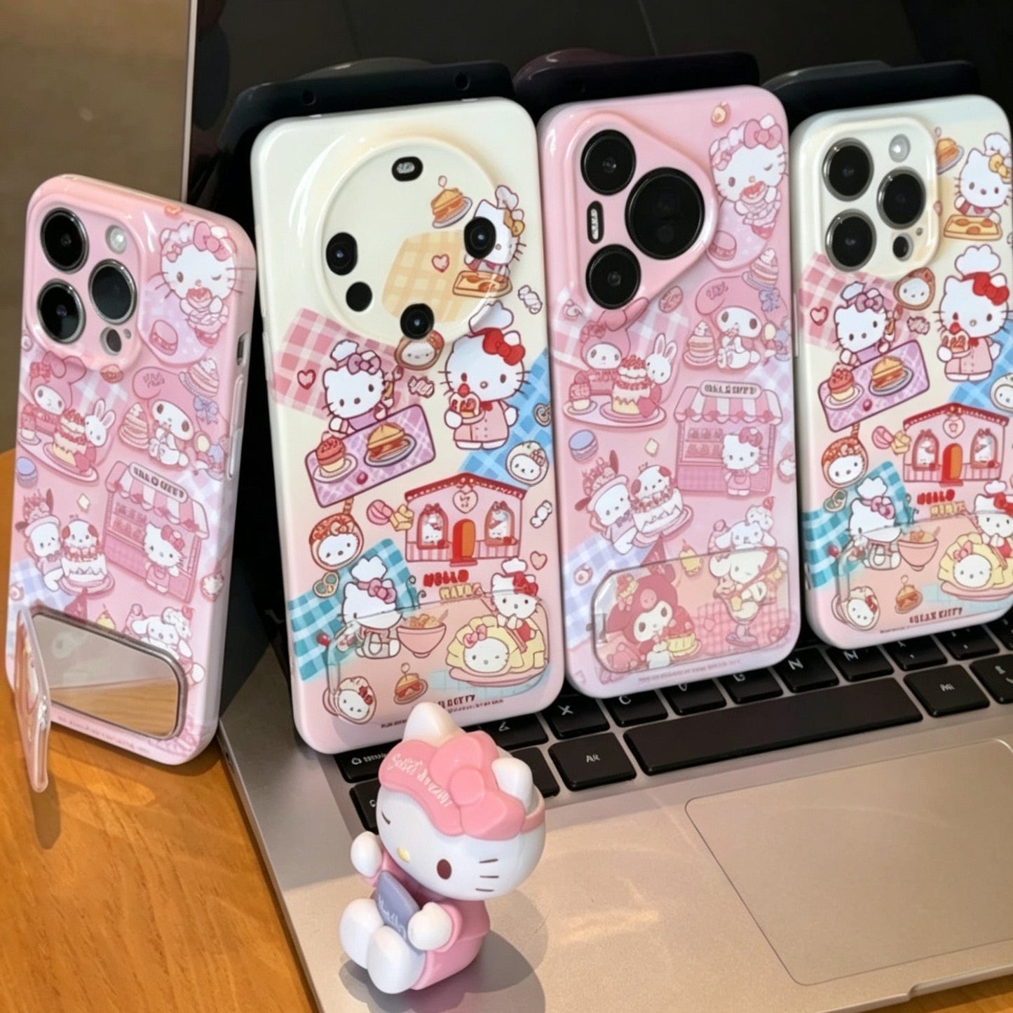 My Melody & Hello Kitty Mirror Stand Phone Case