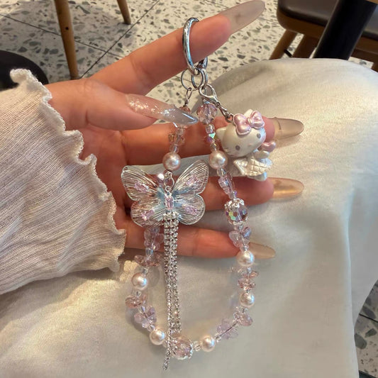 Butterfly Tassel Hello Kitty Keychain/Bag Charm