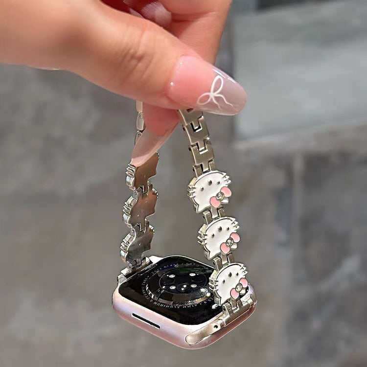 Hello Kitty Metal Bracelet-Style Watch Strap