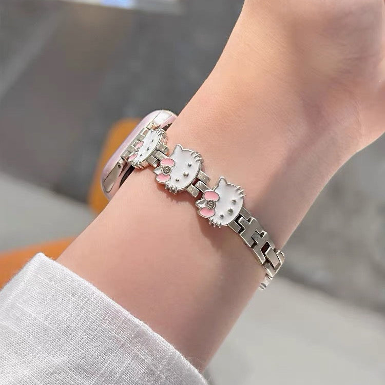 Hello Kitty Metal Bracelet-Style Watch Strap