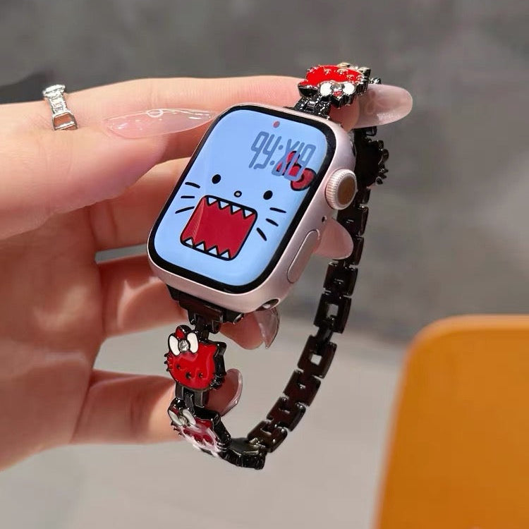 Hello Kitty Metal Bracelet-Style Watch Strap
