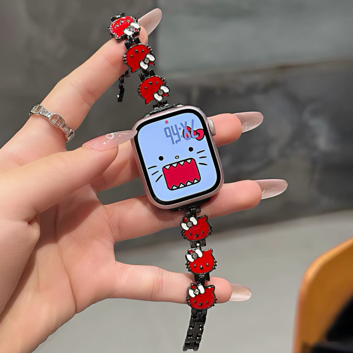 Hello Kitty Metal Bracelet-Style Watch Strap