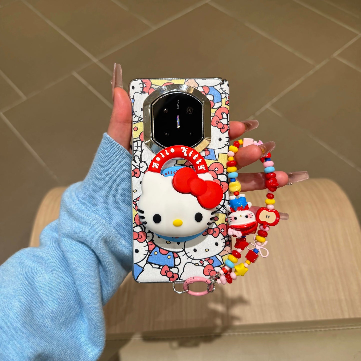 Full-screen Hello Kitty magnetic kickstand case for Android foldable phones